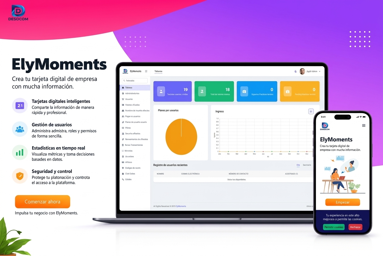 ElyMoments – Plataforma SaaS de Tarjetas Digitales vCard